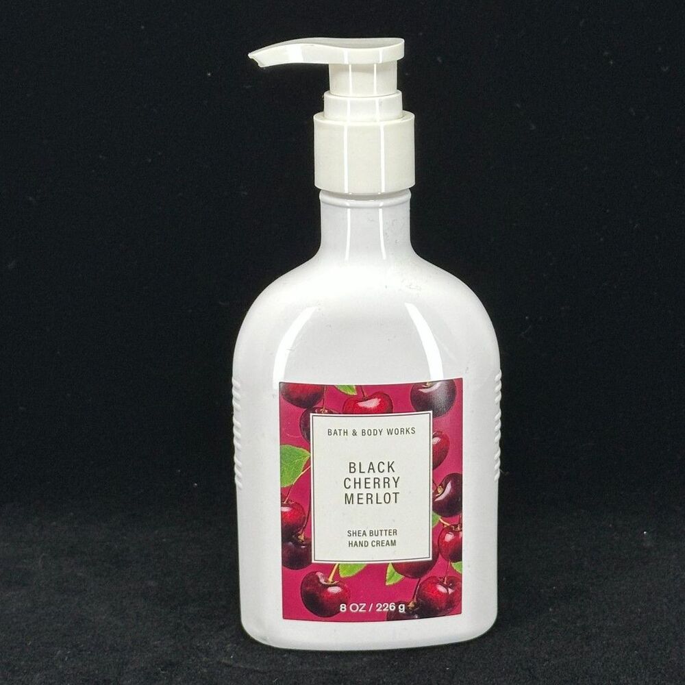 Bath & Body Works Black Cherry Merlot Shea Butter Hand Cream w/Pump 8 oz *NEW